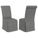Shawna Light Grey Skirted Side Chair (Set of 2) by Relani Family Furniture