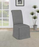 Shawna Light Grey Skirted Side Chair (Set of 2) by Relani Family Furniture