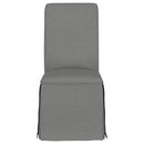 Shawna Light Grey Skirted Side Chair (Set of 2) by Relani Family Furniture