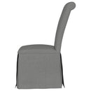 Shawna Light Grey Skirted Side Chair (Set of 2) by Relani Family Furniture