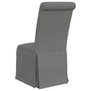 Shawna Light Grey Skirted Side Chair (Set of 2) by Relani Family Furniture
