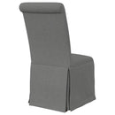 Shawna Light Grey Skirted Side Chair (Set of 2) by Relani Family Furniture