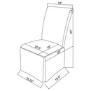 Shawna Light Grey Skirted Side Chair (Set of 2) by Relani Family Furniture
