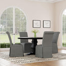 Shawna Light Grey Skirted Side Chair (Set of 2) by Relani Family Furniture