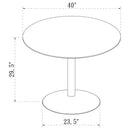 The Sorrel Retro-White Round Dining Table by Clayson Design