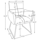 Ackland Upholstered Dining Arm Chair Set (Light Grey) by Clayson Design