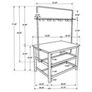 The Ellington Modern Farmhouse Kitchen Island Set by Luxe Farmhouse