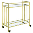 Cara 2-Tier Rectangular Bar Cart by Zia Bar