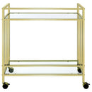 Cara 2-Tier Rectangular Bar Cart by Zia Bar
