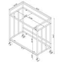 Cara 2-Tier Rectangular Bar Cart by Zia Bar