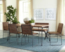 Abbott Metal Dining Side Chair – Set of 2 in Antique Brown by Clayson Design