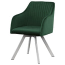 The Elowen Channel-Tufted Swivel Dining Chair by Clayson Design