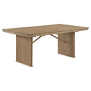 Marlowe Stately Wood Dining Table with Leaf Extension 71" > 89" long