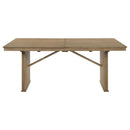 Marlowe Stately Wood Dining Table with Leaf Extension 71" > 89" long