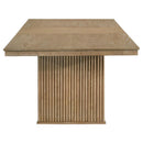 Marlowe Stately Wood Dining Table with Leaf Extension 71" > 89" long