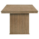 Marlowe Stately Wood Dining Table with Leaf Extension 71" > 89" long