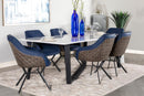The Callista Two-Tone Dining Arm Chair Set by Clayson Design