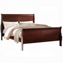 The Louis Petite Cherry Twin Sleigh Bed by Reylani Family Furniture