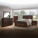 The Oberreit Walnut King Bed by Reylani Family Furniture