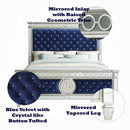 The Varian Midnight Velvet Panel Bed by Realani Family Furniture