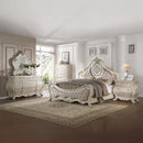The Ragenardus Heritage Linen Panel Bed (EK) by Realani Family Furniture