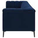 The Chalet Channel-Tufted Velvet Sofa by Clayson Design