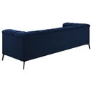 The Chalet Channel-Tufted Velvet Sofa by Clayson Design