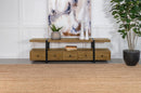 Otto Floating 5-Drawer Mango Wood TV Stand by Clayson Design