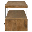 Otto Floating 5-Drawer Mango Wood TV Stand by Clayson Design