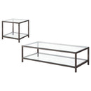 Trini 2-Piece Coffee & End Table Set – Black Nickel by Clayson Design
