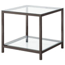 Trini 2-Piece Coffee & End Table Set – Black Nickel by Clayson Design