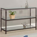 The Veyra Contemporary Glass Console Table by Clayson Design