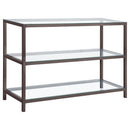 The Veyra Contemporary Glass Console Table by Clayson Design