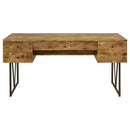 The Ellery 4-Drawer Rustic Writing Desk by Relani Family Furniture