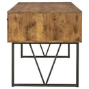 The Ellery 4-Drawer Rustic Writing Desk by Relani Family Furniture