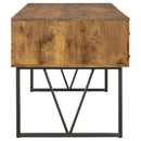 The Ellery 4-Drawer Rustic Writing Desk by Relani Family Furniture