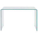 The Ripley Clear Glass Writing Desk by SOHO Furnishings