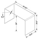 The Ripley Clear Glass Writing Desk by SOHO Furnishings