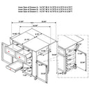 The Harrow Farmhouse Mobile Kitchen Cart by Relani Family Furniture