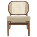 The Elira Cane Back Lounge Chair by Clayson Design
