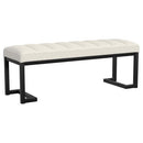 The Arlen Channel-Tufted Bouclé Bench by Clayson Design