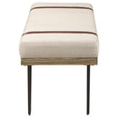 Austin Fabric Upholstered Accent Bench Beige by Clayson Design