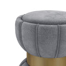 The Liora Round Velvet Ottoman by James Gareth Designs