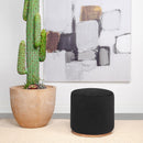 The Elowen Plush Round Ottoman by Clayson design