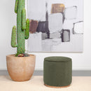 Zena Faux Sheepskin Ottoman by Clayson Design