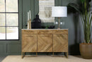 Keaton Marble Top Herringbone Accent Cabinet by Clayson Design