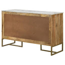 Keaton Marble Top Herringbone Accent Cabinet by Clayson Design