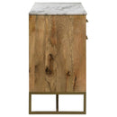 Keaton Marble Top Herringbone Accent Cabinet by Clayson Design