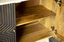 Ixora Mid-Century Modern 2-Door Accent Cabinet by Relani Family Furniture