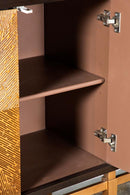 The Calandra Sunburst Parquet Storage Cabinet by Relani Family Furniture